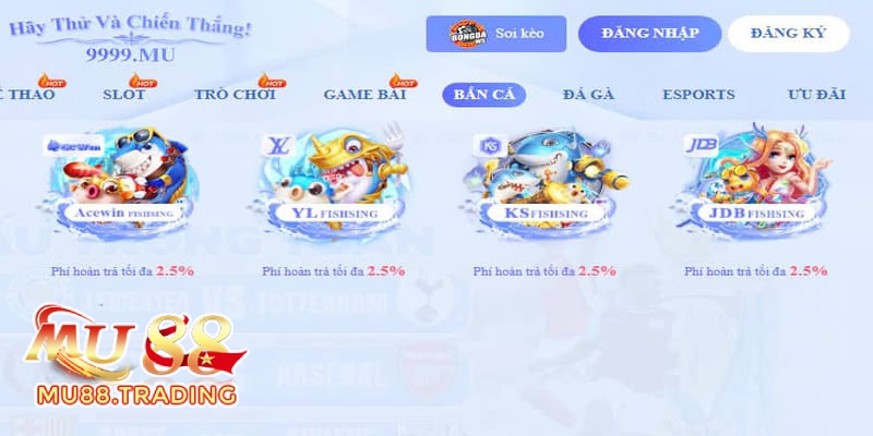 Bắn cá - Tựa game đổi thưởng hấp dẫn tại Mu88